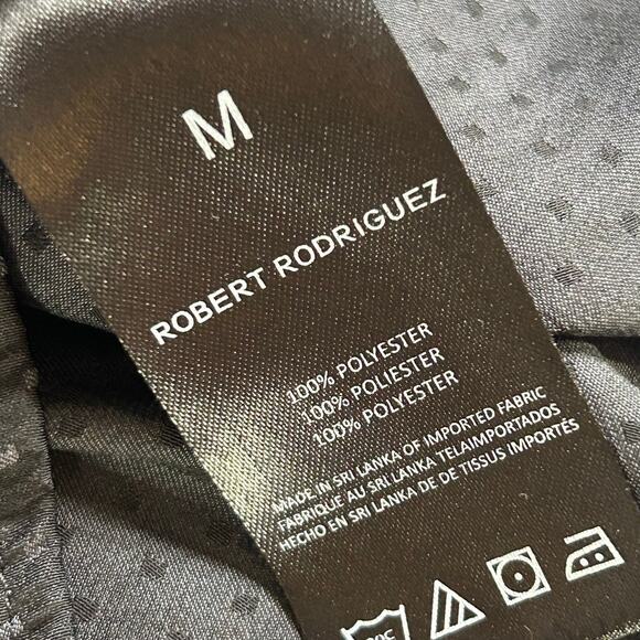 Robert Rodriguez Black Microdot Button Down Blouse Minimal Officewear M - Picture 6 of 7